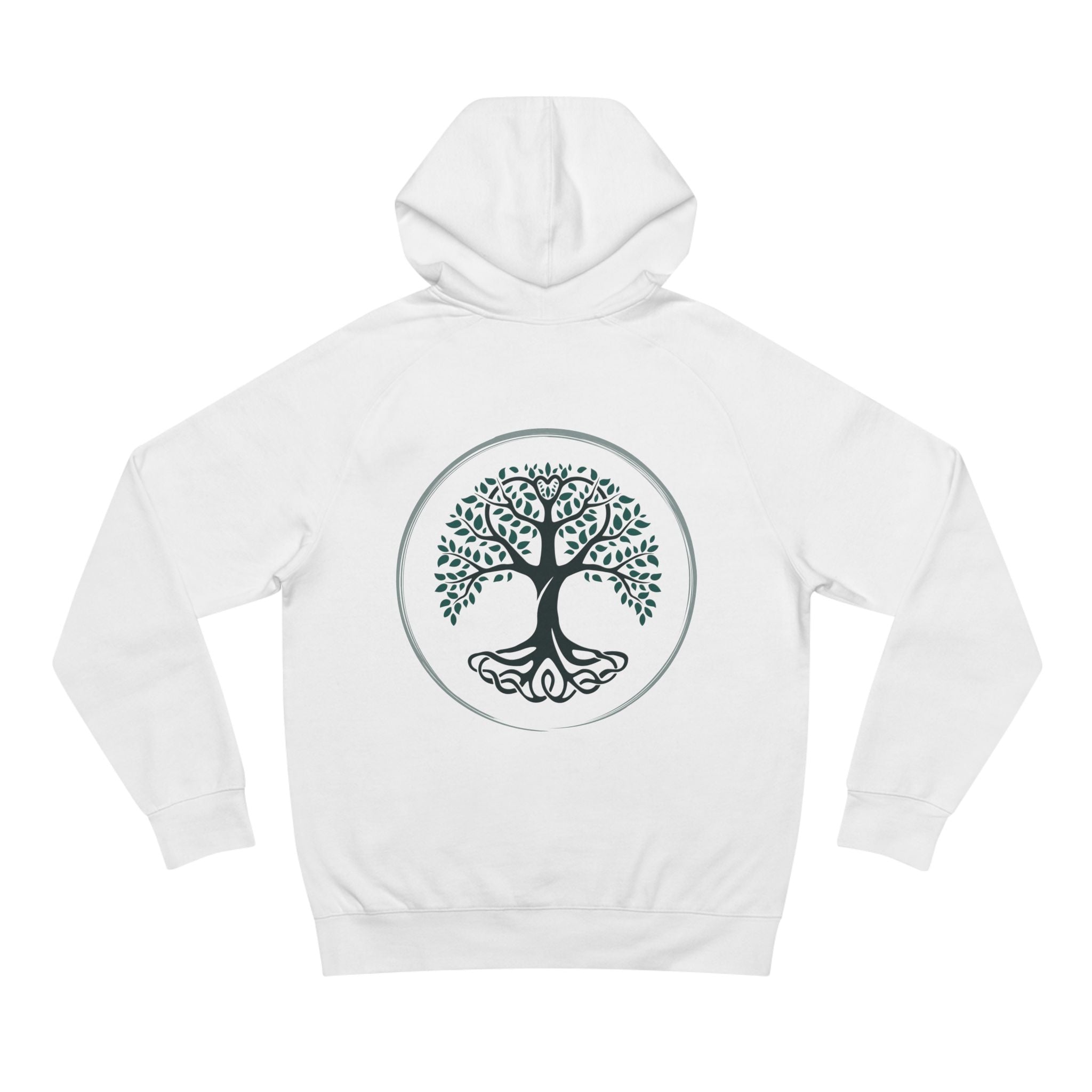 Evergreen Hoodie — “Assemble Your Allies” Minimal White Hoodie